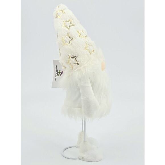 Christmas Gnome Nordic Nisse 15 Inch Xmas Plush Swedish Scandinavian White Gnome - Picture 2 of 7